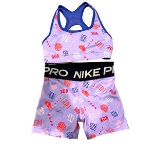 YOUTH Nike Pro Shorts & Sports Bra